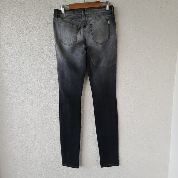 Siwy Leona Skinny Jean in‎ Teasing Wash Black Gray Ombre Size 24 - Picture 4 of 10